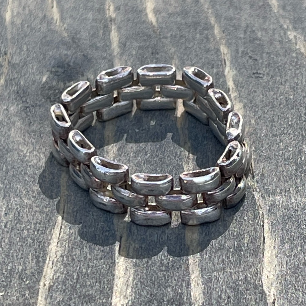 Sterling Silver Link Ring - image 3